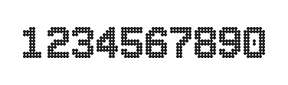 7×10数字点阵字体 ddN710BA0160