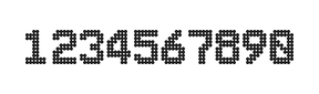 7×10数字点阵字体 ddN710BA0164