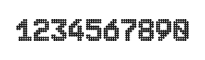 7×10数字点阵字体 ddN710BA0165