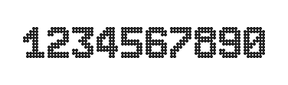 7×10数字点阵字体 ddN710BA0173