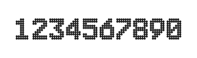 7×10数字点阵字体 ddN710BA0174