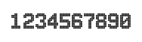 7×10数字点阵字体 ddN710BA0188