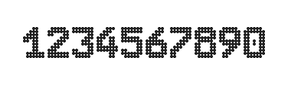 7×10数字点阵字体 ddN710BA0189