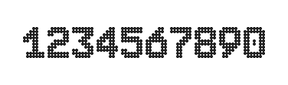 7×10数字点阵字体 ddN710BA0197