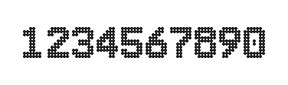 7×10数字点阵字体 ddN710BA0202