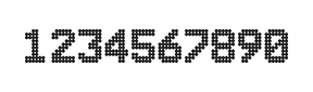 7×10数字点阵字体 ddN710BA0206