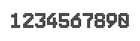 7×10数字点阵字体 ddN710BA0211