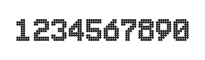 7×10数字点阵字体 ddN710BA0214