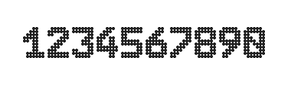 7×10数字点阵字体 ddN710BA0217