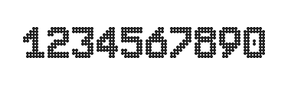 7×10数字点阵字体 ddN710BA0224