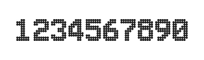 7×10数字点阵字体 ddN710BA0229