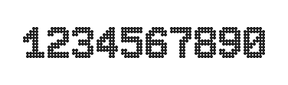 7×10数字点阵字体 ddN710BA0233
