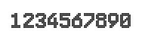 7×10数字点阵字体 ddN710BA0239