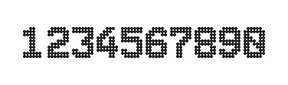 7×10数字点阵字体 ddN710BA0240