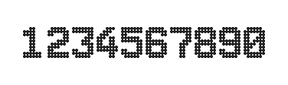 7×10数字点阵字体 ddN710BA0256