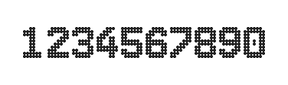7×10数字点阵字体 ddN710BA0260