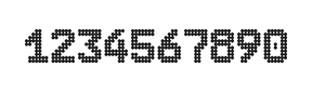 7×10数字点阵字体 ddN710BA0279