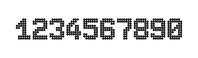 7×10数字点阵字体 ddN710BA0293
