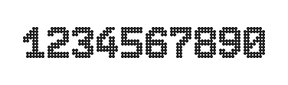 7×10数字点阵字体 ddN710BA0305
