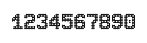 7×10数字点阵字体 ddN710BA0311