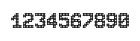 7×10数字点阵字体 ddN710BA0317