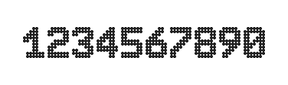 7×10数字点阵字体 ddN710BA0318
