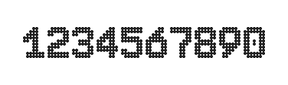 7×10数字点阵字体 ddN710BA0323
