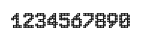 7×10数字点阵字体 ddN710BA0324