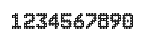 7×10数字点阵字体 ddN710BA0326