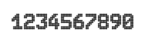 7×10数字点阵字体 ddN710BA0341