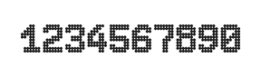 7×10数字点阵字体 ddN710BA0342
