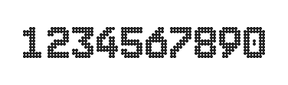 7×10数字点阵字体 ddN710BA0356