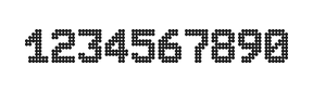 7×10数字点阵字体 ddN710BA0364