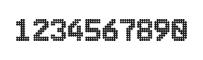 7×10数字点阵字体 ddN710BA0369