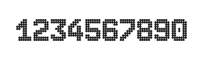 7×10数字点阵字体 ddN710BA0384