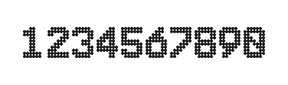 7×10数字点阵字体 ddN710BA0386