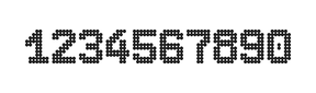 7×10数字点阵字体 ddN710BA0398