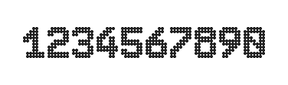 7×10数字点阵字体 ddN710BA0414
