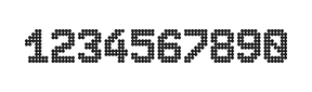 7×10数字点阵字体 ddN710BA0420