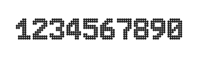 7×10数字点阵字体 ddN710BA0434