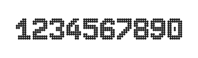 7×10数字点阵字体 ddN710BA0440