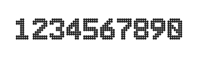 7×10数字点阵字体 ddN710BA0456