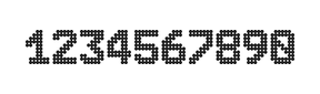 7×10数字点阵字体 ddN710BA0459
