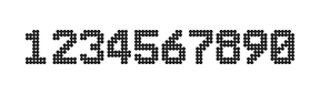 7×10数字点阵字体 ddN710BA0460