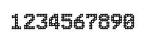 7×10数字点阵字体 ddN710BA0462