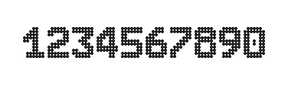 7×10数字点阵字体 ddN710BA0464