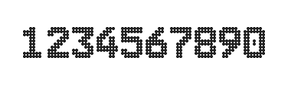 7×10数字点阵字体 ddN710BA0467