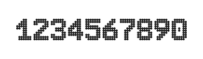 7×10数字点阵字体 ddN710BA0469