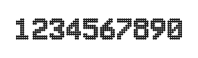 7×10数字点阵字体 ddN710BA0473