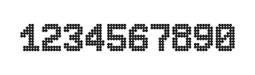 7×10数字点阵字体 ddN710BA0487